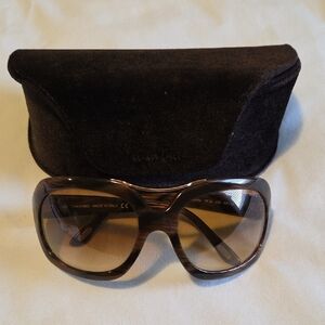 Tom Ford Women's Brown Tortoiseshell Gradient Oversized Sunglasses